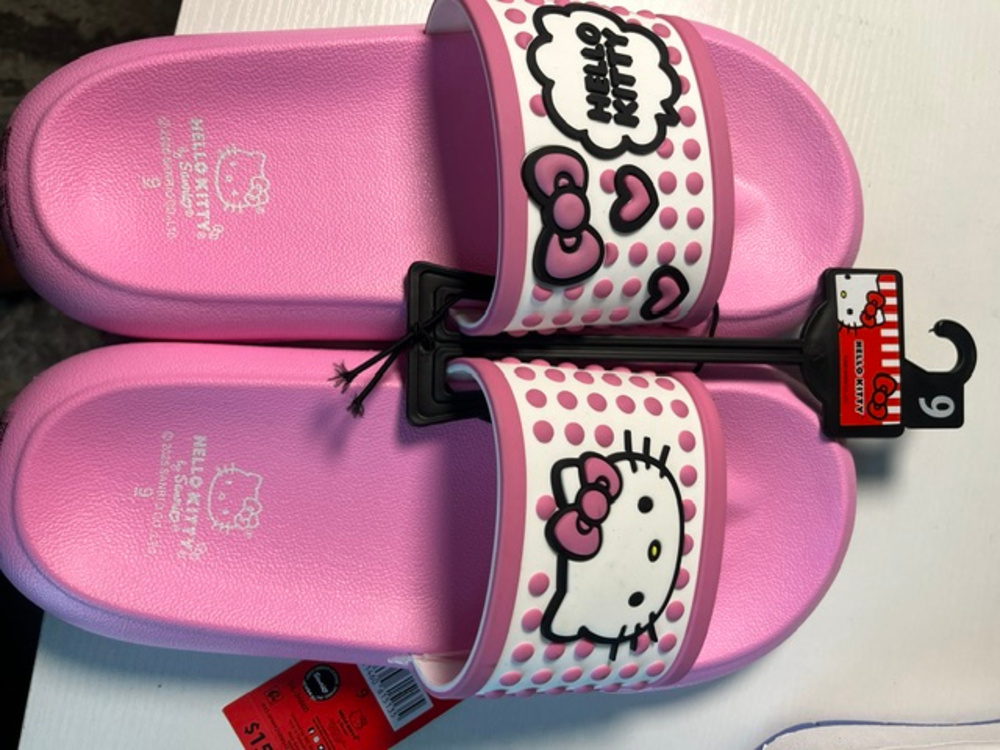 Hello Kitty Pink Slide Sandals Bow Polka Dot Womens Size 9 (Copy)
